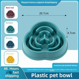 1pc Dog Slow Food Bowl Plastic Anti-Choking Slow Eating Cloud Shape Large Dogs Prevent Vomiting And Protect Intestines