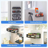 Magnetic Spice Rack Organizer for Refrigerator Hanging Spice Rack Wall Mount Metal Seasoning Organizer Rack