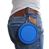 Portable Pet Food Bowl  Durable TPR Bowl  Cat and Dog Food Pet Silicone Collapsible Bowl Portable Travel Outdoor Water Food Bowl