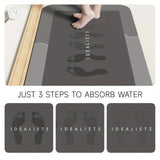 Diatomaceous Earth Bath Mat Super Absorbent Non Slip Fast Drying Soft Floor Mat for Bathroom Shower Laundry Bedroom Kitchen RV