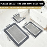 Super Absorbent Bath Mat Memory Foam Carpet Non-slip Bathroom Rug Bathtub Side Floor Rugs Shower Room Doormat Toilet Footpad