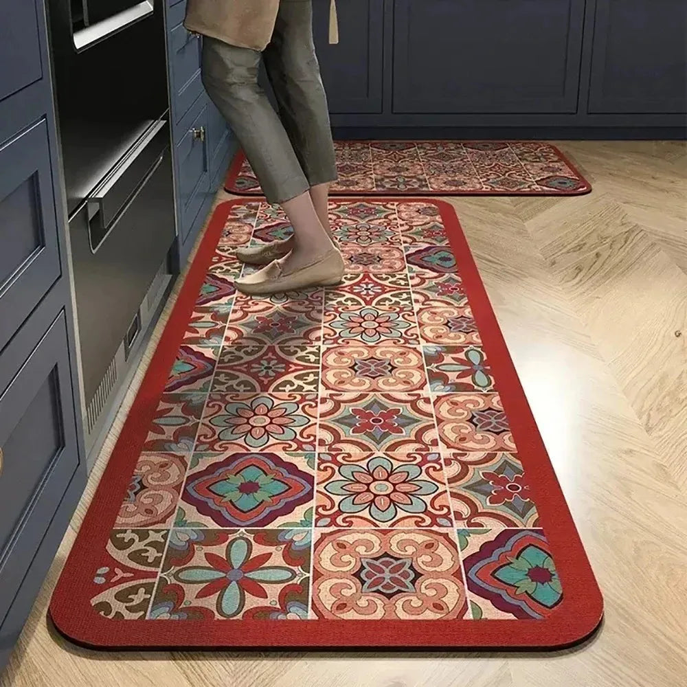Kitchen Mat Printed Kitchen Rugs Area Mat Hallway Long Carpets for Living Room Bedroom Entrance Doormat Living Room Decoration