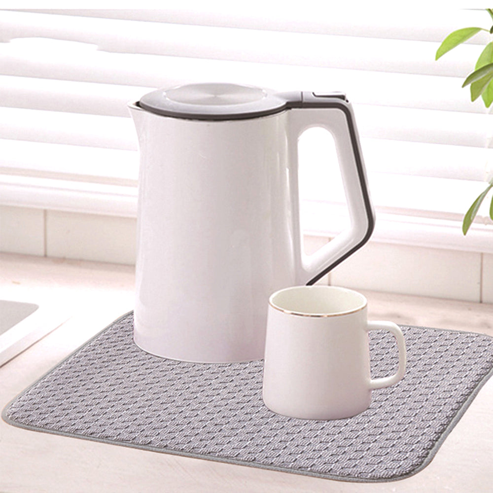 Kitchen Dish Drying Mat In The Cabinet Drying Mats Microfiber Absorbent Table Placemat Non Slip Heat Resistant Drain Drying Pad