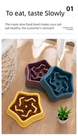 1pc Dog Slow Food Bowl Plastic Anti-Choking Slow Eating Cloud Shape Large Dogs Prevent Vomiting And Protect Intestines