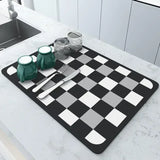 Kitchen Mat Drainer Kitchen Pad Coffee Absorbent Dish Place Mats Drying Tableware Pad Dish Cocina Mats for Kitchen Accessories