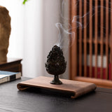 Creative rectangular wooden desktop display rack Hotel Home Coffee Table Decorative Plate Retro Style Heat-resistant Thick Tray