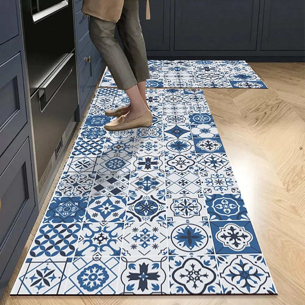 Kitchen Mat Printed Kitchen Rugs Area Mat Hallway Long Carpets for Living Room Bedroom Entrance Doormat Living Room Decoration