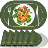 Table Leather Placemats, Heat Resistant Placemats, Washable Table Mats for Dining Table, Coffee Shop Decoration