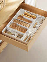 Expandable Drawer Organizer Versatile Adjustable Organizer Cutlery Tray For Kitchen Drawer Spoons Forks Knives Cutlery Holder