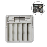 BPA Free Large Expandable Cutlery Tray - Kitchen Drawer Organizer for Silverware