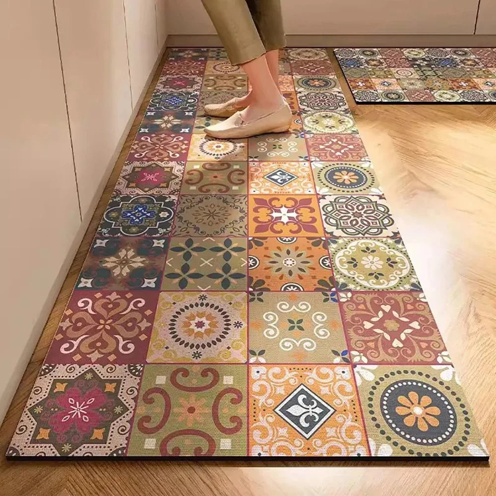 Kitchen Mat Printed Kitchen Rugs Area Mat Hallway Long Carpets for Living Room Bedroom Entrance Doormat Living Room Decoration