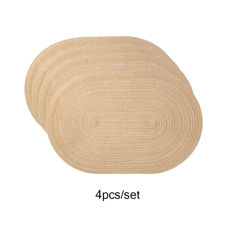 Placemats Set of 4,Heat resistant pad,Place Mat Washable Table Mats for Kitchen Dining Table Mixed Color Non-Slip Place mats