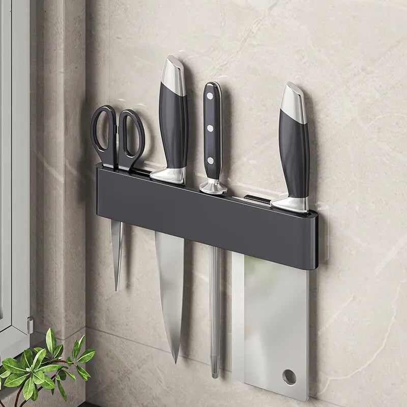 Minimalist Knife Holder for Storing and Inserting Kitchen Knives Kitchen Multifunctional Storage Rack Knife Holder Wall Mounted