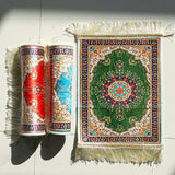 A Portable Eid Prayer Mat Measuring 30* 49.5cm Cm, Suitable for Indoor and Outdoor Use, Is an Ideal Choice for Studying, Living Rooms, Ramadan and Hajj Activities This Is a Popular and Beautiful Prayer Mat.