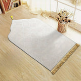 Thickened Printed Prayer Mat Plush With Tassel Flannel Irregular Prayer Mat