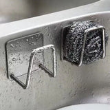 1PC Stainless Steel Sponge Holder Rack for Sink Wall Mount Storage Organizer Keeps Sponge Scrubber Dry with Suction Cup