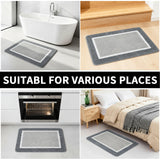 Super Absorbent Bath Mat Memory Foam Carpet Non-slip Bathroom Rug Bathtub Side Floor Rugs Shower Room Doormat Toilet Footpad