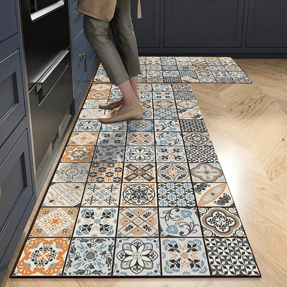Kitchen Mat Printed Kitchen Rugs Area Mat Hallway Long Carpets for Living Room Bedroom Entrance Doormat Living Room Decoration