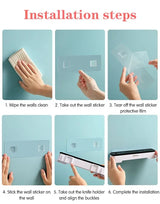 Kitchen Knife Holder Wall Mounted Multifunctional Knife Holder Home Cutlery Wall Mounted Storage Rack Kitchen Cutlery Organizer