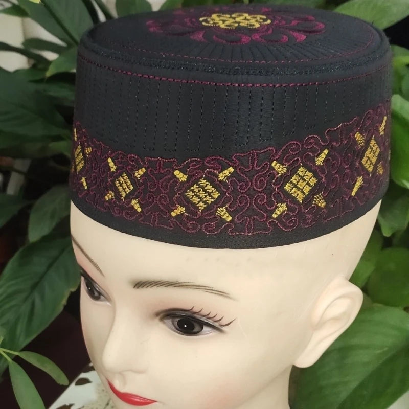 Muslim Caps For Men Colthing Prayer Hat Kufi Islamic Tax Products Kippa Hijab Saudi Arabia Jewish Embroidery 03122