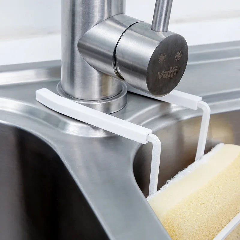 Kitchen Metal Sink Drying Holder Sink Rack Wall Sucker Sponge Storage Soap Stand Dish Cloth Shelf Organizer Products 2023