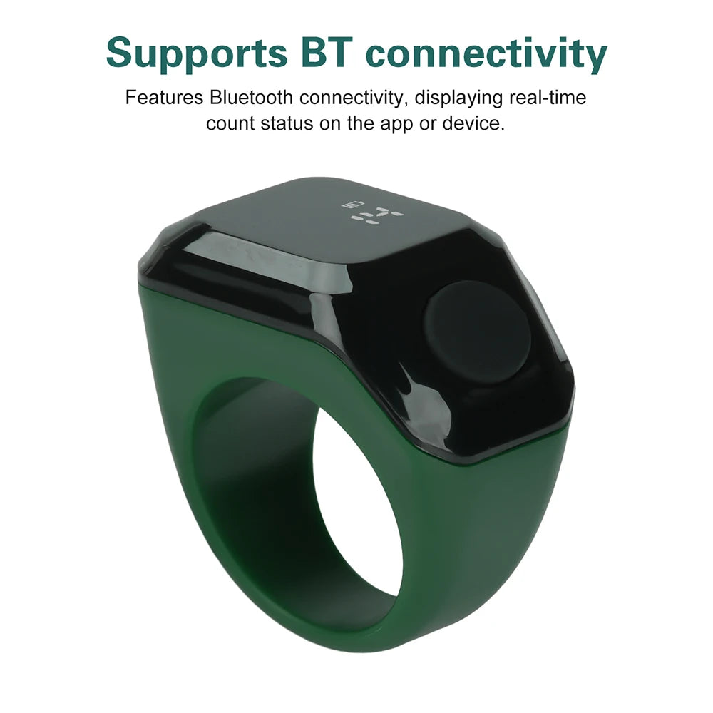 Smart APP Ring Counter Portable Digital Display Counter Bluetooth Counting Ring Time Reminder Wearable Tasbih Zikr Ring Misbah