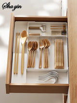 Expandable Drawer Organizer Versatile Adjustable Organizer Cutlery Tray For Kitchen Drawer Spoons Forks Knives Cutlery Holder