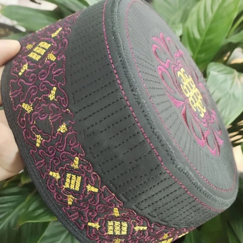 Muslim Caps For Men Colthing Prayer Hat Kufi Islamic Tax Products Kippa Hijab Saudi Arabia Jewish Embroidery 03122