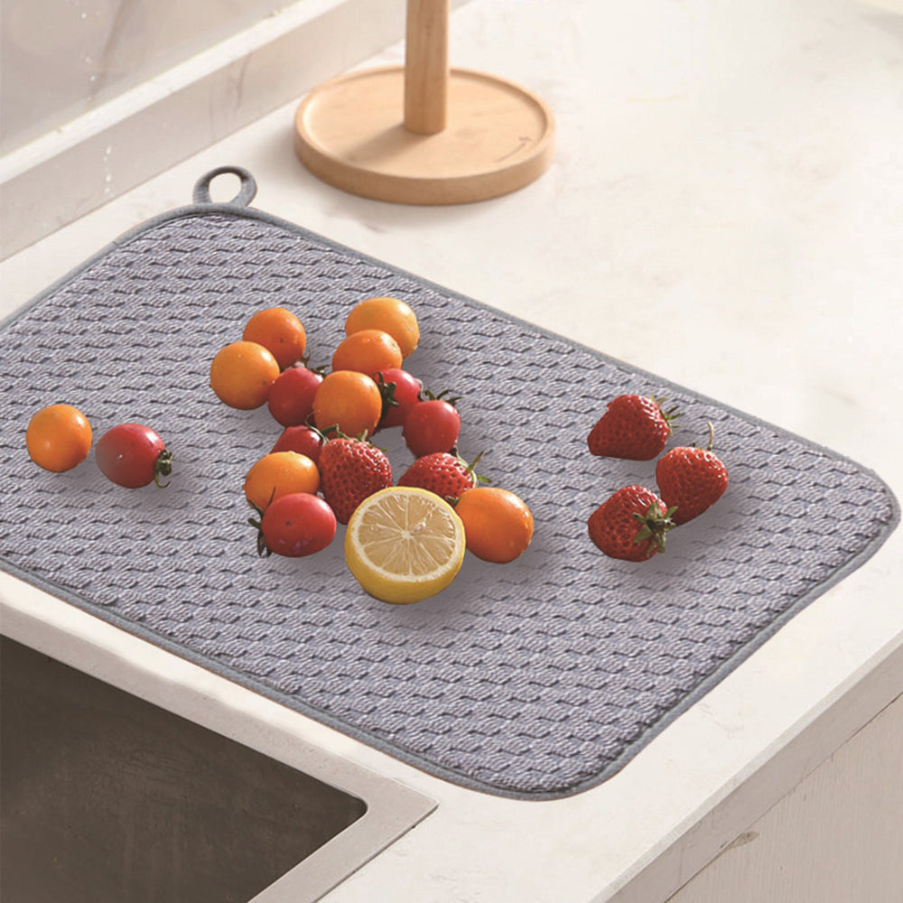 Kitchen Dish Drying Mat In The Cabinet Drying Mats Microfiber Absorbent Table Placemat Non Slip Heat Resistant Drain Drying Pad