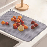 Kitchen Dish Drying Mat In The Cabinet Drying Mats Microfiber Absorbent Table Placemat Non Slip Heat Resistant Drain Drying Pad
