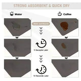 Kitchen Rugs Dish Drying Mat Absorbent Drain Pad Kitchen Carpet Coffee Dish Drainer Draining Mat Tablemat Fashion and Beautiful