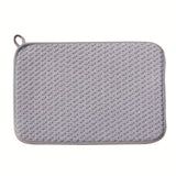 Kitchen Dish Drying Mat In The Cabinet Drying Mats Microfiber Absorbent Table Placemat Non Slip Heat Resistant Drain Drying Pad