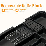 BPA Free Large Expandable Cutlery Tray - Kitchen Drawer Organizer for Silverware