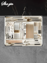 Expandable Drawer Organizer Versatile Adjustable Organizer Cutlery Tray For Kitchen Drawer Spoons Forks Knives Cutlery Holder