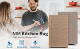 Washable Non-slip Kitchen Rug Faux Sisal Running Rug, Faux Woven Kitchen Mat Kitchen Runners With Back Made Of Natural Rubber