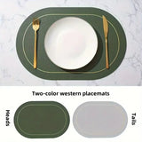 Table Leather Placemats, Heat Resistant Placemats, Washable Table Mats for Dining Table, Coffee Shop Decoration