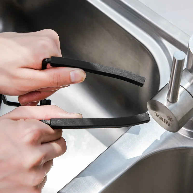 Kitchen Metal Sink Drying Holder Sink Rack Wall Sucker Sponge Storage Soap Stand Dish Cloth Shelf Organizer Products 2023