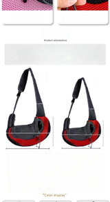 Pet backpack, portable shoulder bag for travel, hands-free outdoor crossbody bag suitable for cat and dog pet supplies