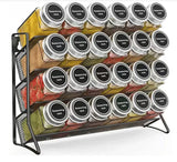 Kitchen Spice Rack 4 Tier Spice Organizer Carbon Steel Wall Shelf without Spice Jars for Cabinet Kitchen Pantry Organizer Shelf