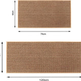 Washable Non-slip Kitchen Rug Faux Sisal Running Rug, Faux Woven Kitchen Mat Kitchen Runners With Back Made Of Natural Rubber
