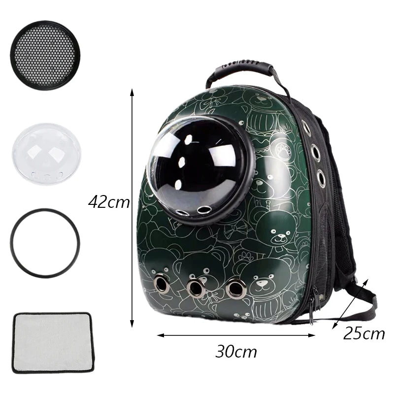 Outdoor Travel Puppy Cat Backpack Carrier Bag Breathable Pet Space Capsule Mascotas Supplies for Cats Goats transporter dla kota