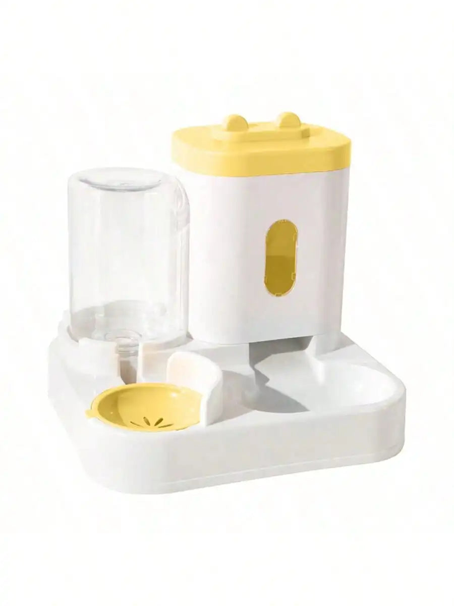 1-Pack Automatic Gravity-Fed Cat Water Dispenser & Feeder - Spill-Proof Large Capacity One-Piece Design,