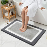 Super Absorbent Bath Mat Memory Foam Carpet Non-slip Bathroom Rug Bathtub Side Floor Rugs Shower Room Doormat Toilet Footpad