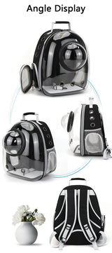 Pet Cat Carrying Bag Space Pet Backpacks Breathable Portable Transparent Backpack Puppy Dog Transport Carrier Space Capsule Bags