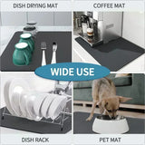 Kitchen Rugs Dish Drying Mat Absorbent Drain Pad Kitchen Carpet Coffee Dish Drainer Draining Mat Tablemat Fashion and Beautiful